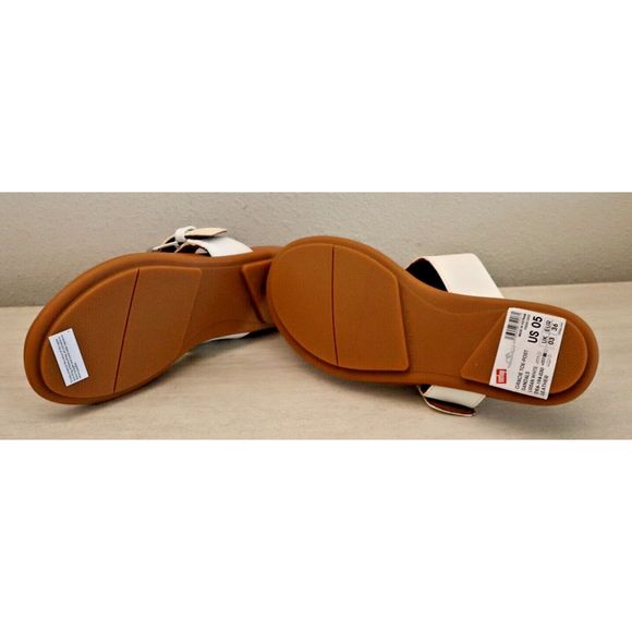 FitFlop DE6-194-030 Womens Sz 5 Urban White Leather Gracie Toe-Post Sandals $100 - Picture 3 of 7